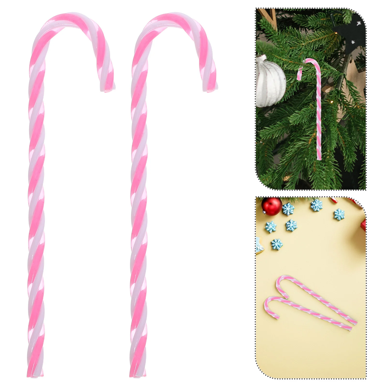 

12 Pcs Christmas Candy Cane Ornament Ornaments for Tree Decorations Home Canes Pendant