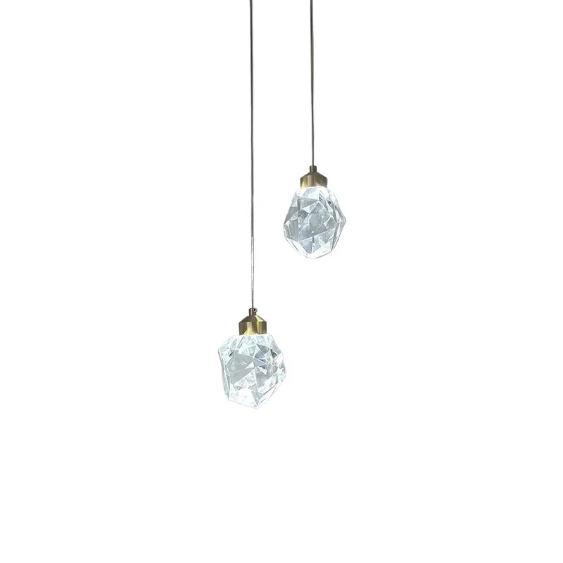 

Crystal all-copper bedside chandelier living room sofa background wall bedroom atmosphere light luxury