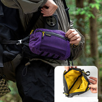 ‌Dyneema Waterproof Waist Pack - Tactical MOLLE EDC Belt Bag For Hiking Camping Cycling Running Expandable Outdoor Pouch 78g