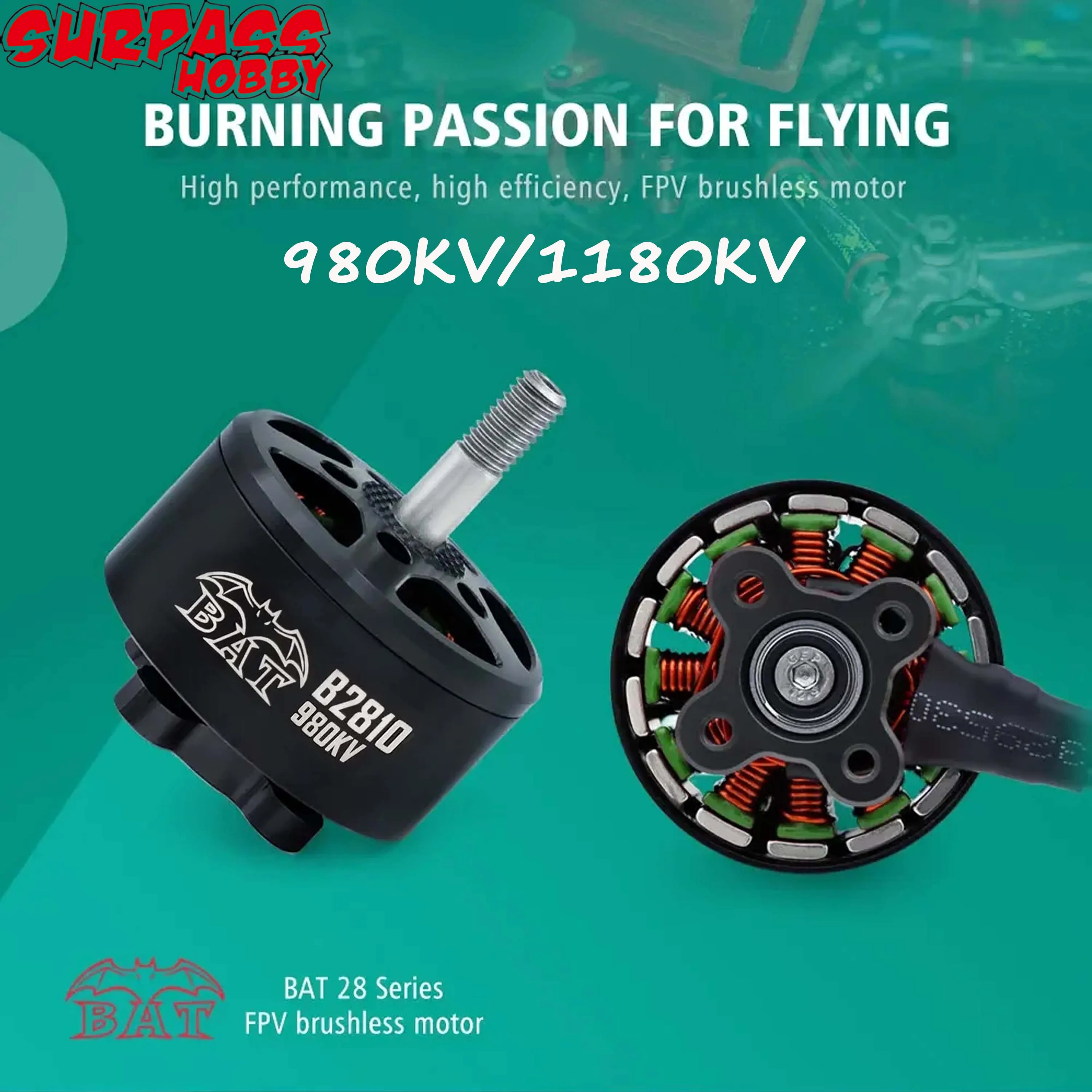 

2810 980KV 1180KV Multirotor Outrunner Бесщеточный двигатель Surpass Hobby для RC FPV Гоночный дрон дальнего действия Самолет Квадрокоптер Запчасти