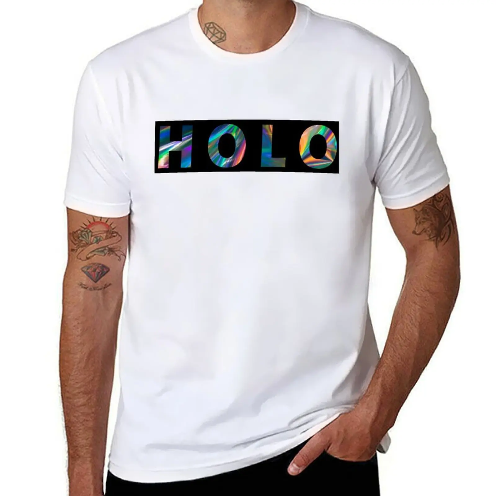 version) (third Holo T-Shirt Work Style Casual T-Shirt