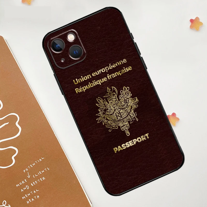 حافظة جواز سفر ألمانية إيطالية فرنسية لهاتف آيفون 17 Air 16 15 14 13 12 11 Pro Max mini 16e 15 16 Plus Funda غطاء سيليكون #3