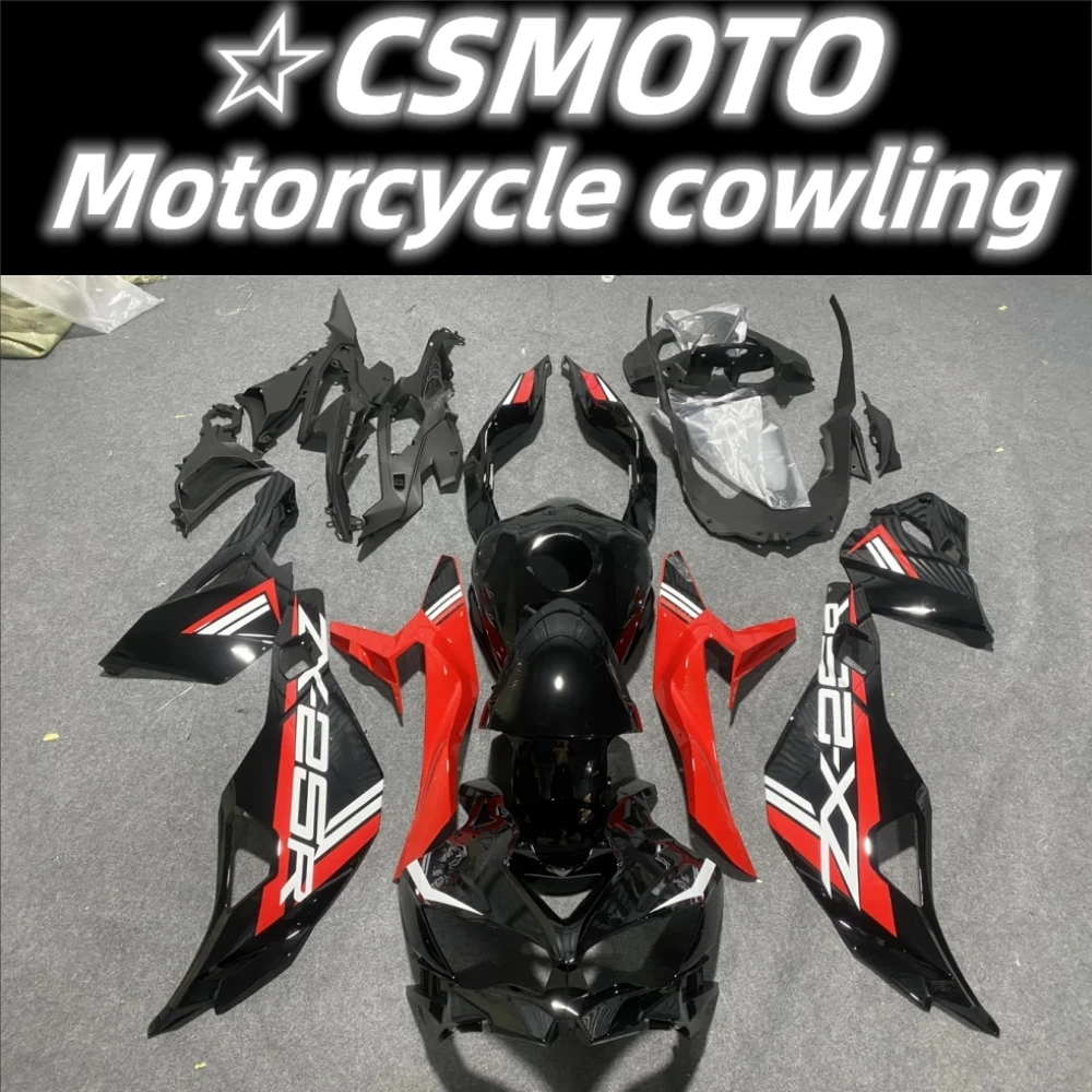 The new ABS motorcycle fairing fits the ZX-4RR 2023 2024 ZX-25R 2019 2020 2021 2022 2023 fairing body setting black and red