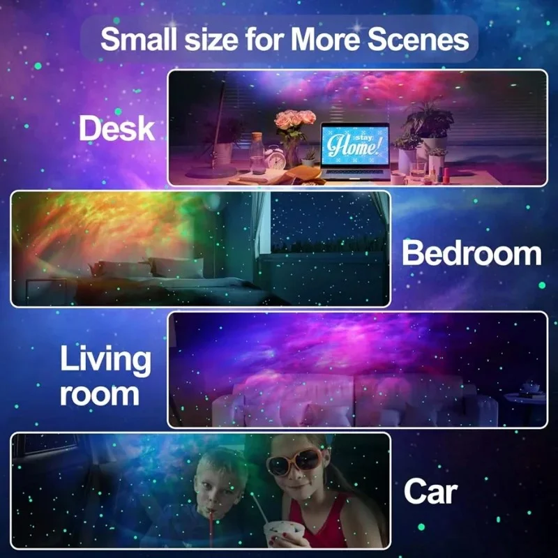 Sticker DIY Astronaut Galaxy Star Projector Bluetooth music Night Light Sky Nebula Lamp For Children Gift Bedroom Decorative