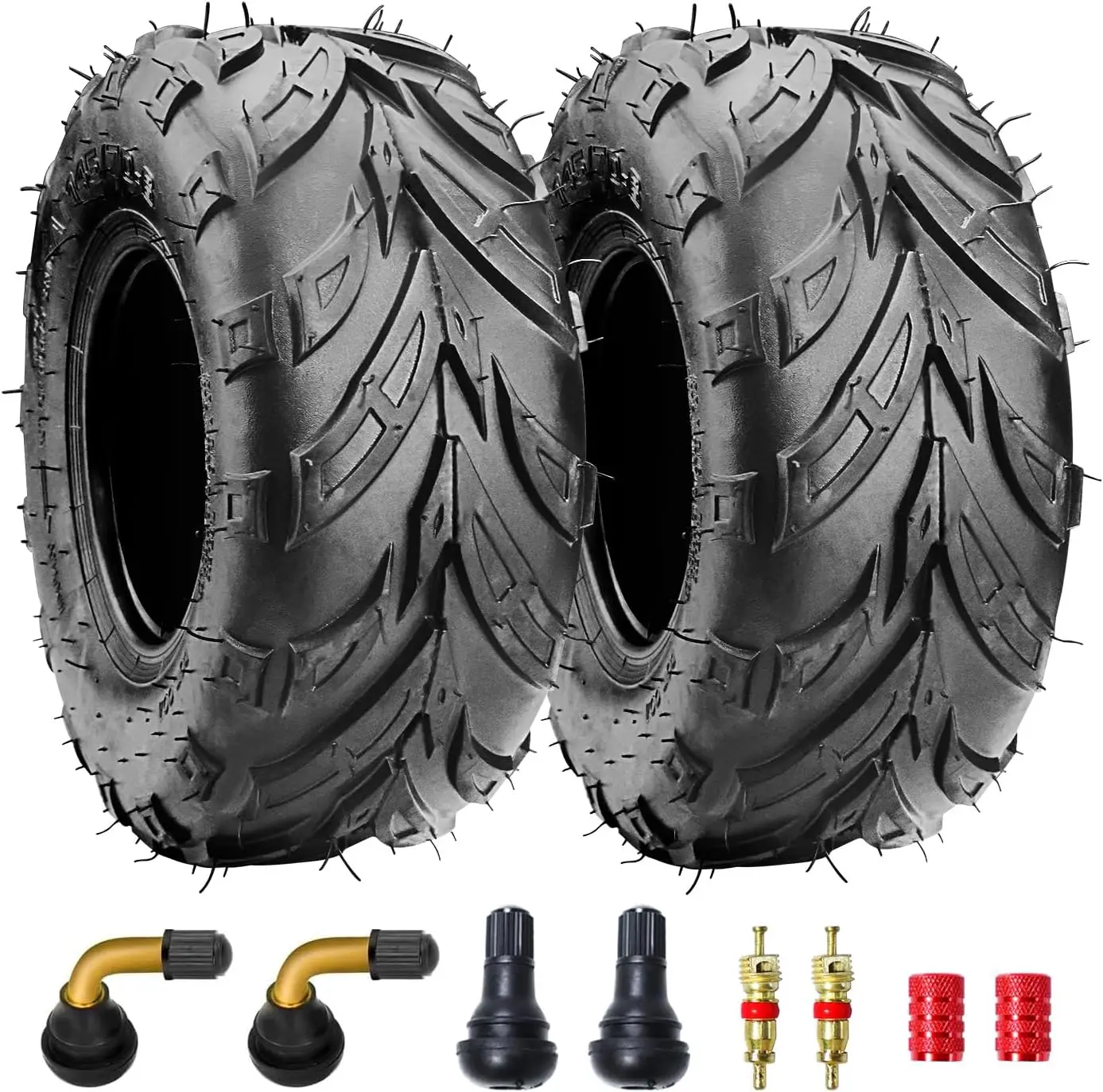 

2 Pack Heavy Duty Tubeless Tires 145/70-6 for Go Karts, Mini Bikes, ATVs, and Hand Trucks