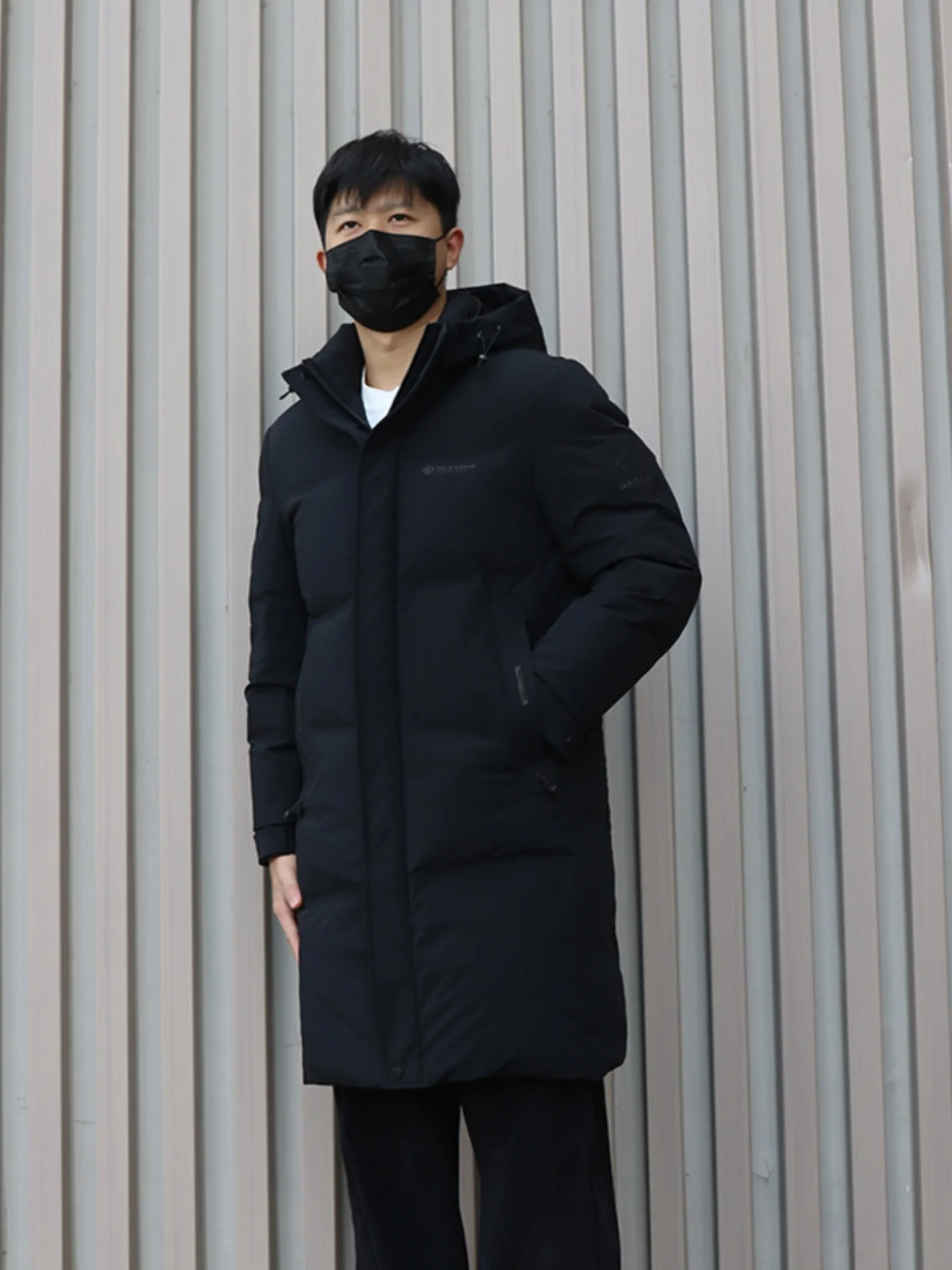 

Men's Winter Thiened Hooded down Jaet Busin Casual Long Sle Warm Cold Proof Simple Match All Outerwear