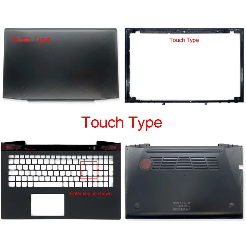 

New For Lenovo Y50-70 Y50 With Touch AM14R000300 Laptop Back Cover Front Bezel Palmrest Bottom Case A B C D Cover Black