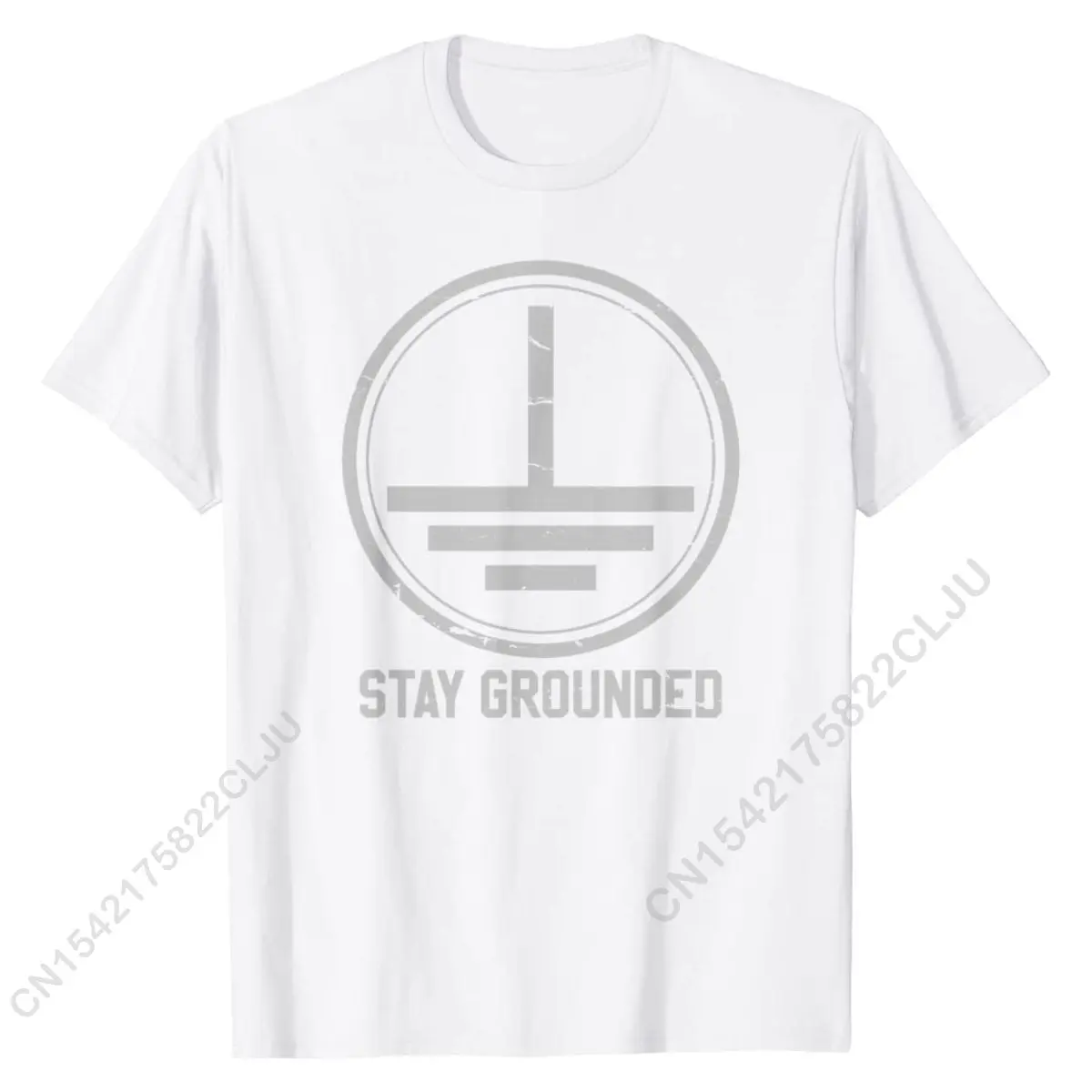 Mens Electrician T-Shirt - Stay Grounded Funny Nerd Engineer Gift T Shirt Normal Prevailing Man Tops Tees Normal Cotton