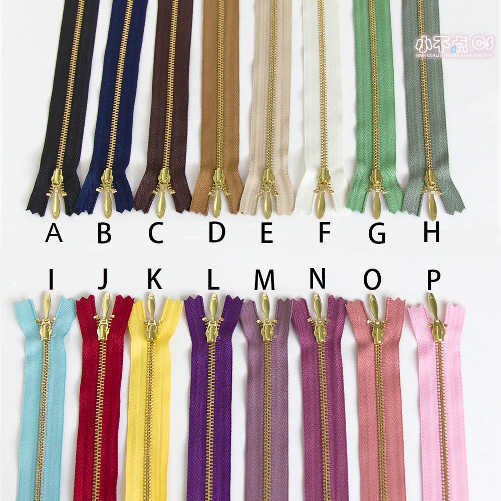 

18CM YKK No. 3, Metal, Gold and Copper, Closed Tail with Lock, Small Wallet, Bag Accessories, Pants Zipper