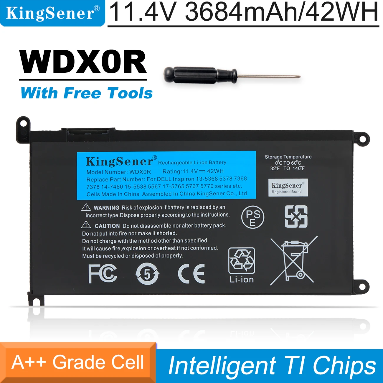 

20 шт./партия, WDXOR Аккумулятор для DELL Inspiron 14 5368 5567 7560 5767 7472 7460-d1525s 7368 7378 Latitude 5565 3488 WDX0R