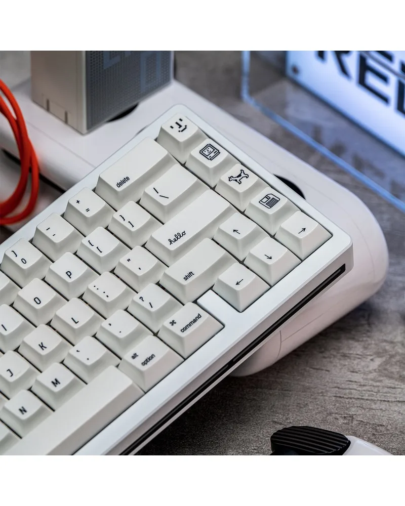 

Keycap PBT sublimation magnetic axis customized original ev63 irregular white mechanical keyboard