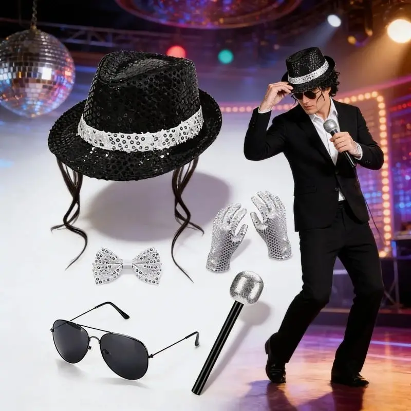 Set De Accesorios De Agente Secreto Para Adultos | Corbata, Gafas, Tarjeta De Identificación Y Percha | Disfraz De Detective Para Halloween Y Cosplay