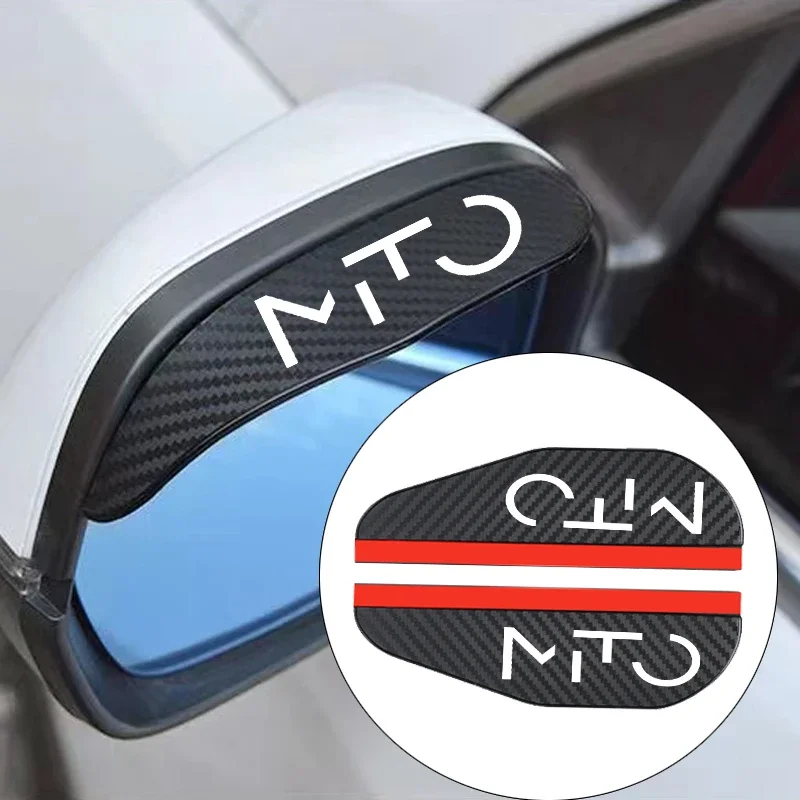 

2pcs Car Rearview Mirror Rain Eyebrow Protector for Alfa Romeo Giulia MITO Stelvio 156 159 Weatherstrip Accessories