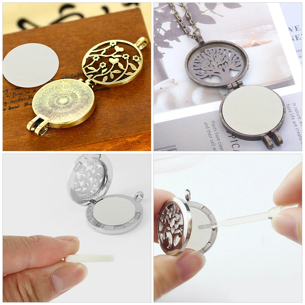 

150pcs Fiber Cotton Aromatherapy Pads Fragrance Diffuser Inserts Car Air Freshener Refillable Deodorizer Fit Pendant Vent