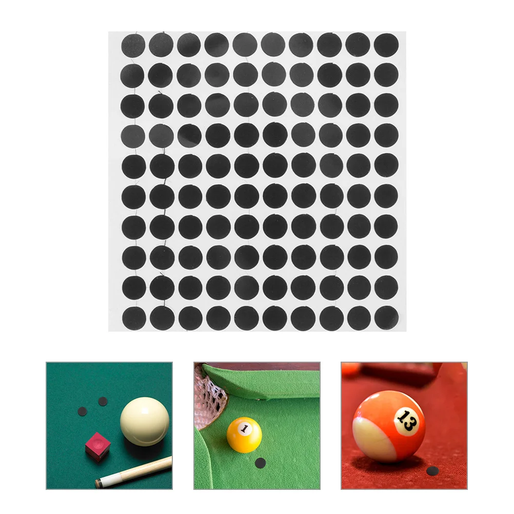 

3 Sheets Pool Stickers Billiard Black Spot Balls Table Marking Dots Supplies Spots for Snooker