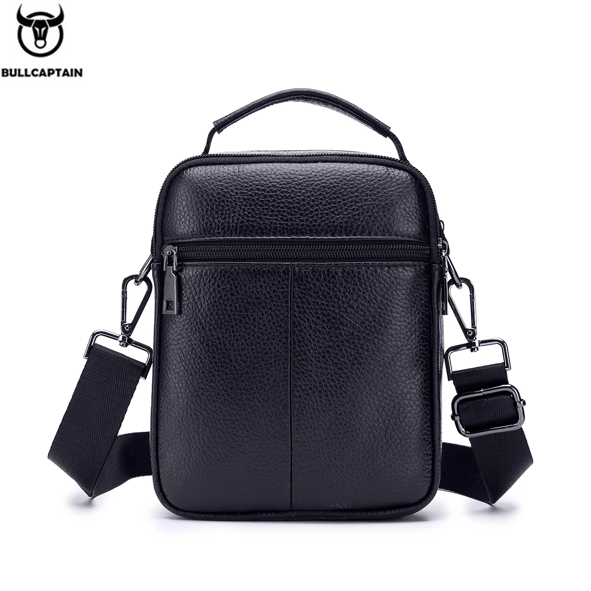 BULLCAPTAIN New Men Bag Genuine Leather Man Brand Crossbody Shoulder Bag Small Business Bags Male Messenger Leather Bags