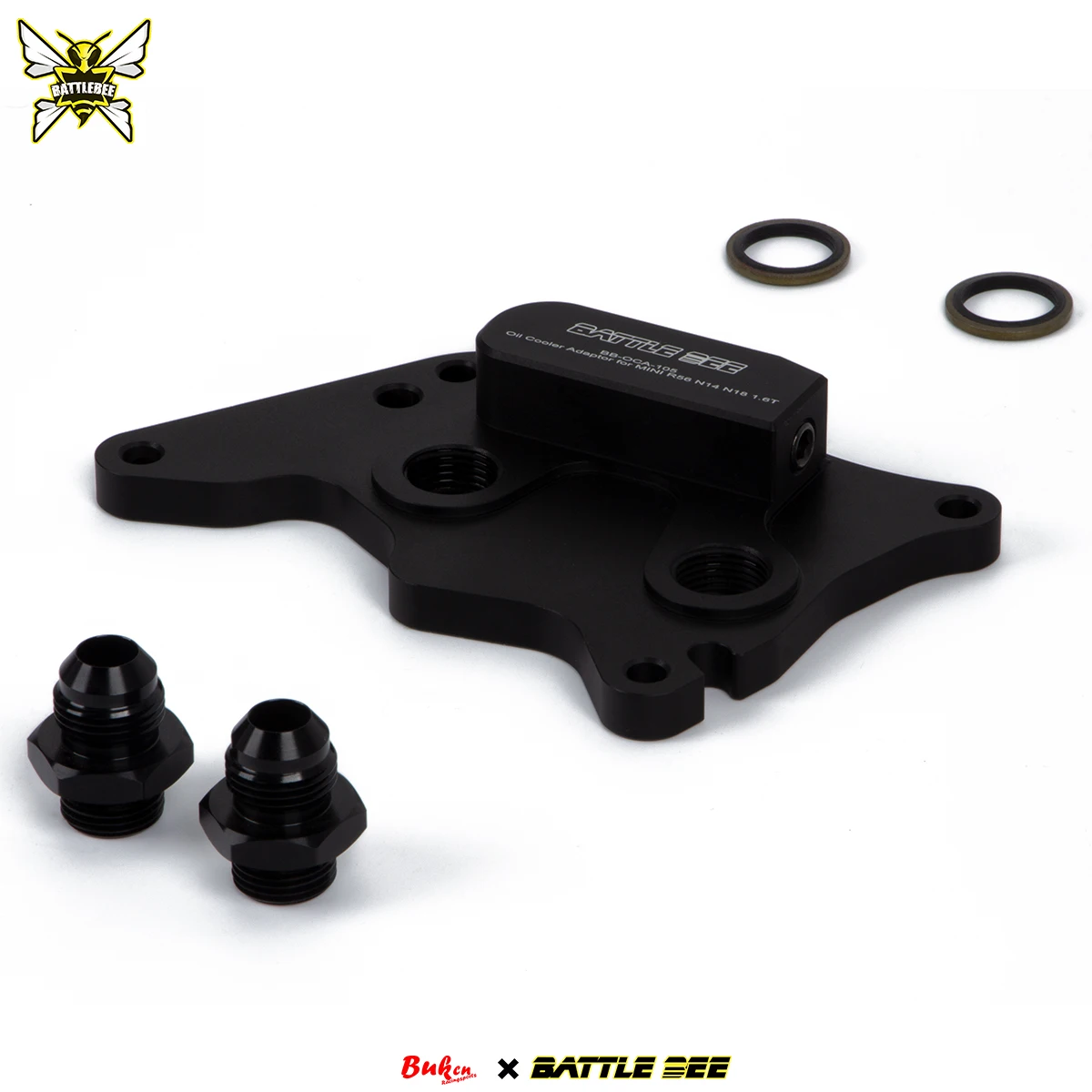 The automotive modification oil-cooled oil pan is suitable for the MINI R56 N14B16 1.6TBB-OCA-105.