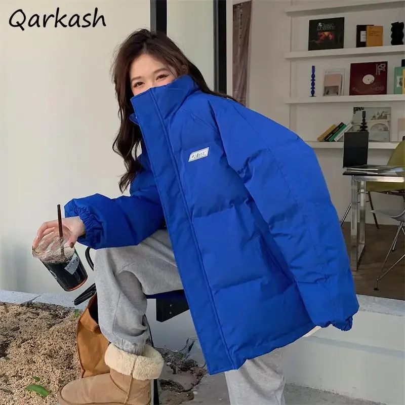 

Парки женские утепленные зимние пальто Ropa Mujer теплая мешковатая уличная одежда Harajuku студенческая Ulzzang на молнии корейская модная одежда