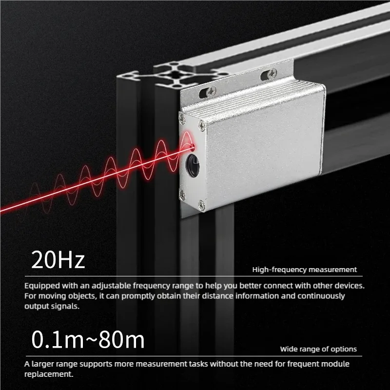 

5PCS Laser Rangefinder Sensor Industrial Module High-Precision 4-20Ma.0-10v Analog Quantity TTL/485
