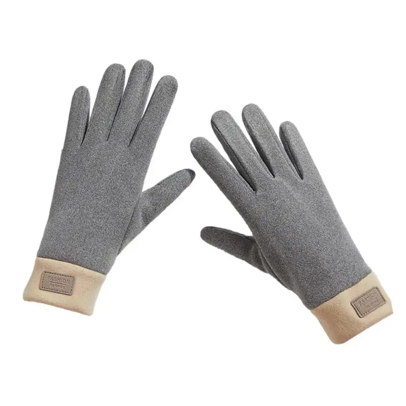 Riding Thermal Gloves Touchscreen Winter Warm Mitts Outstanding Heat Retention Bike Outdoor Muffs Full Finger Soft Fluffy Gloves