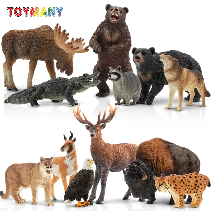 12Pcs Simulation Forest Wildlife Animal Model Toy Mini Large Giraffes Figures Dolls Action Figurines Toys for Children Set Gift