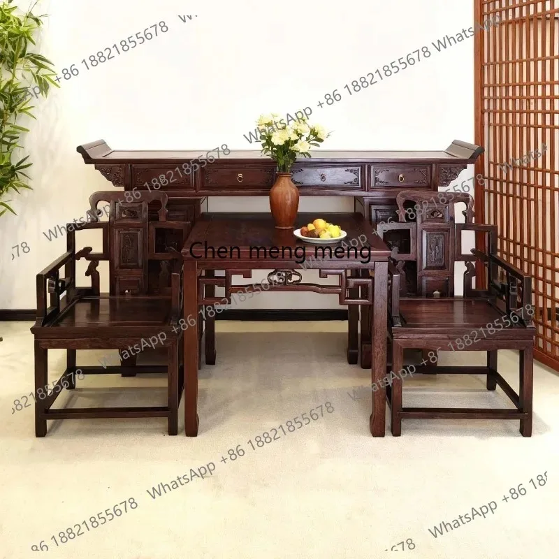 

K153 Rosewood solid wood table Buddha case Zhongtang Tiaoji rural hall house God of Wealth new Chinese style with cabinet door