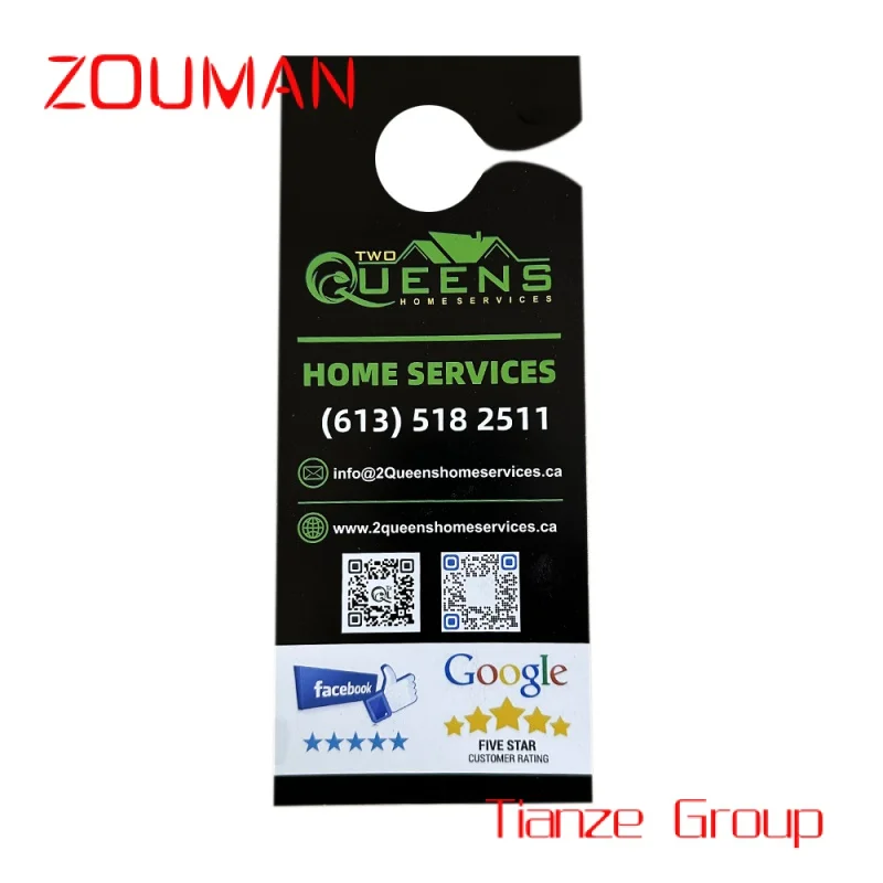 Hot Promotie Custom Goedkope Onroerend Goed Papier Kartonnen Printknop Opknoping Reclame Flyer Hanger Flyer Flyer Voor Hotel