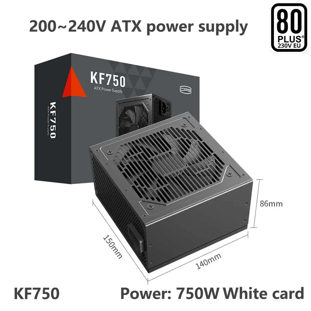 

PCcooler ATX white brand chassis power supply 200~240V non-module active 80 PLUS power supply (750W/650W/550W/450W)