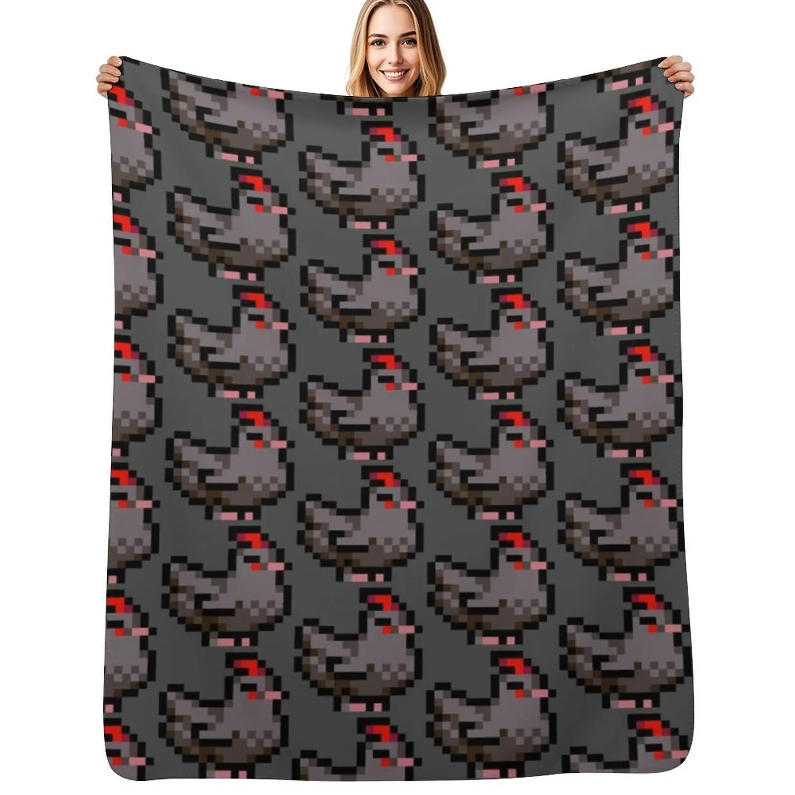 

Void Chicken Stardew Valley Throw Blanket Shaggy Plush Polar wednesday Blankets