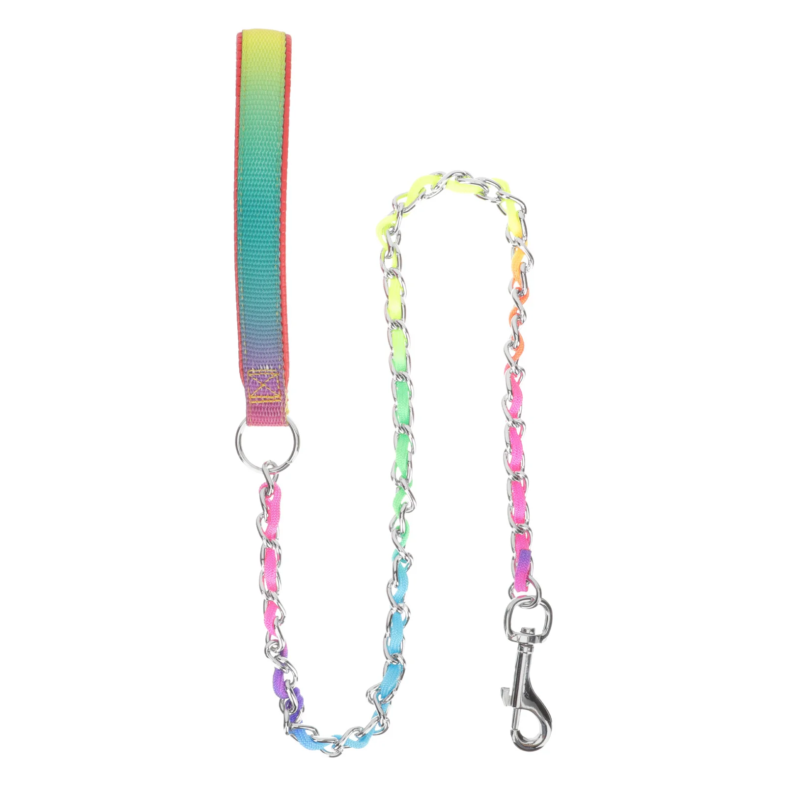

Colorful Metal Dog Leash Heavy Duty Nylon Walking Chain for Large Medium Small Dogs Outdoor Hiking Running Wear Resistant Bite