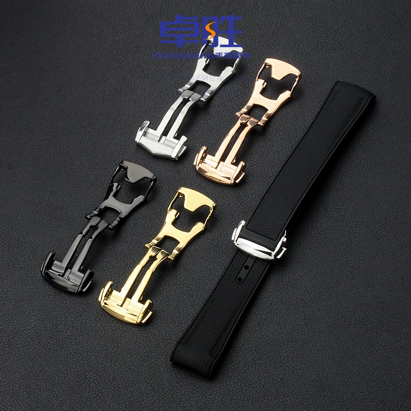 오메가 시마스터 300 600 남녀 공용 접이식 스테인리스 스틸 시계 버클 실버 블랙 골드 로즈 골드 18mm 20mm