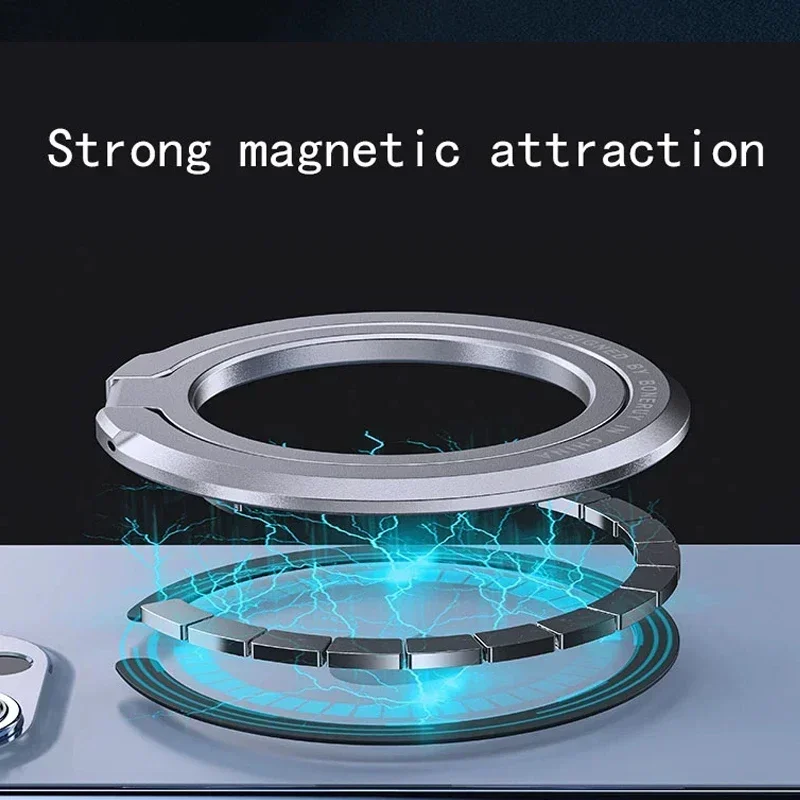 Magnetic Ring Phone Holder For Magsafe Ultra-thin Rotatable Foldable Kickstand Magnet Grip Desktop Stand for iPhone Samsung