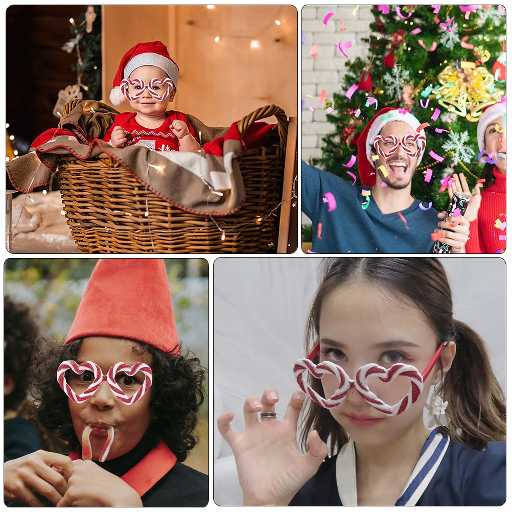 

2Pcs Heart Shape Candy Glasses Cute Party Eyewear Valentine Day Photo Booth Props Fun Heart Sunglasses Valentine Day Eyewear