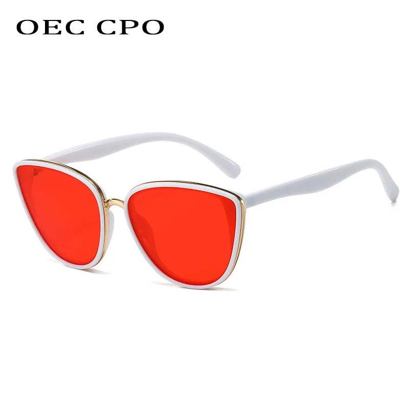 

Vintage Cat Eye Sunglasses Women UV400 Mirror Shades Popular Fashion Luxury Brand Designer Sun Glasses Oculos De Sol