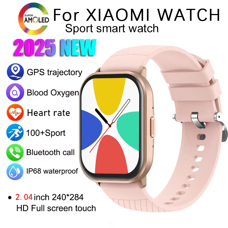 جديد لـ Xiaomi 100+ الوضع الرياضي ساعة ذكية للرجال والنساء معدل ضربات القلب وضغط الدم HD بلوتوث دعوة مقاوم للماء ساعة ذكية رياضية