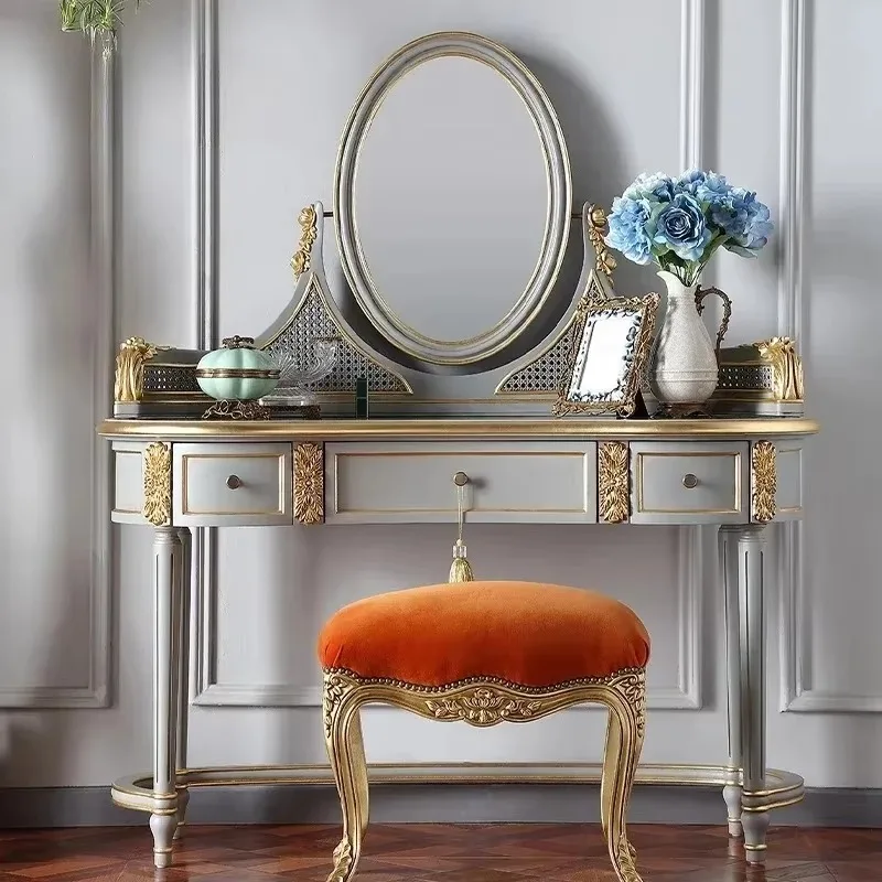 طاولة زينة حديثة للتخزين، مجموعة كاملة جمالية لغرفة المعيشة، خزانة مكياج فاخرة لتوفير المساحة، أثاث غرفة نوم Meuble Coiffeuse #1