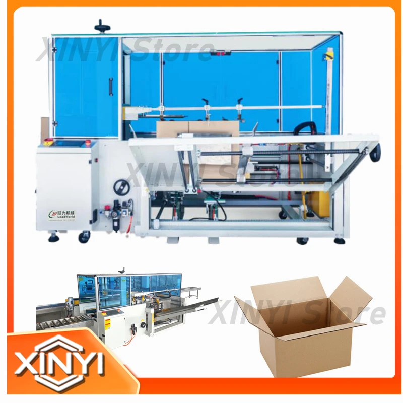 Leadworld High Intelligence Automatic Box Wrap Around Case Packer Machine for Carton Packing Sealing Machine for Ecommerce