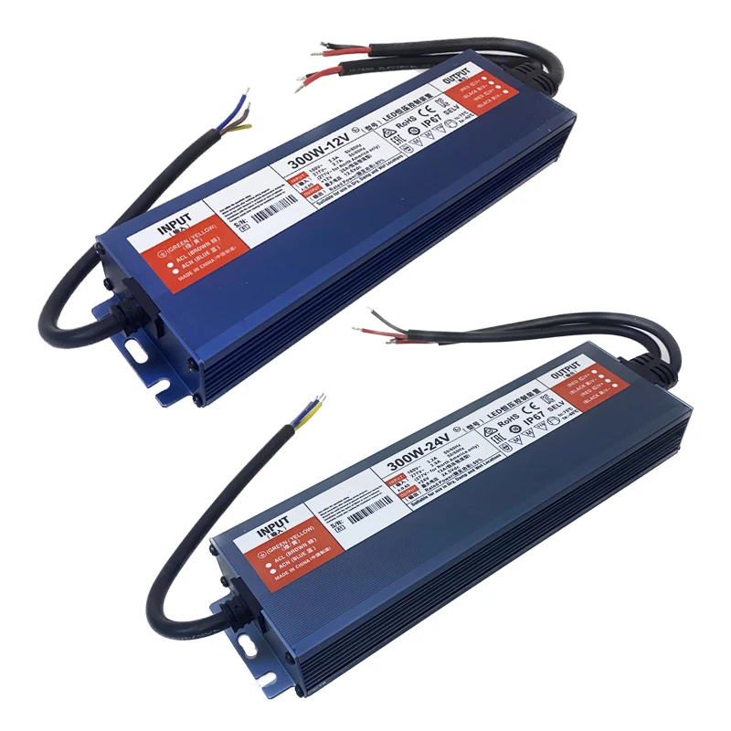 

300W Waterproof Lighting Transformers DC12V 25A 24V 12.5A LED Driver AC220V Adapter Power Supply For LED Strip Bar Modules