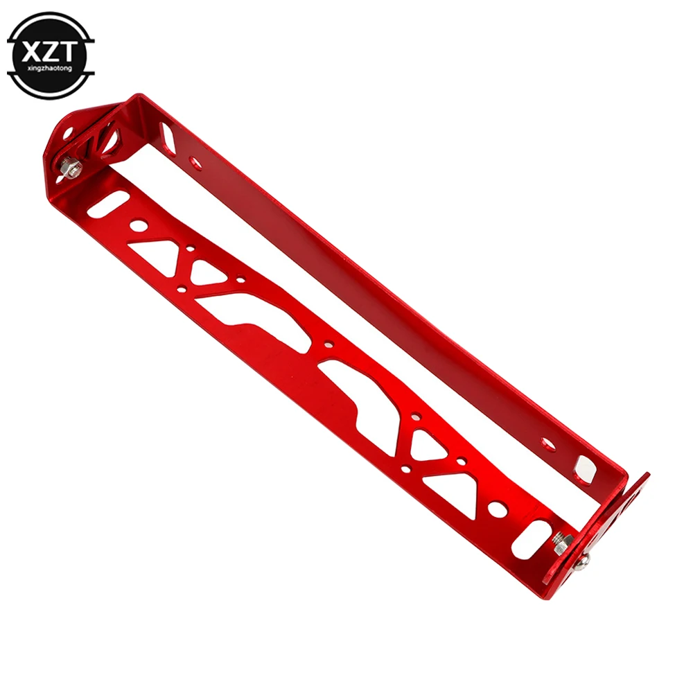 Car License Plate Frame Universal Aluminum Power Racing JDM Styling Rotating Number License Plate Frames Tag Holder Adjustable