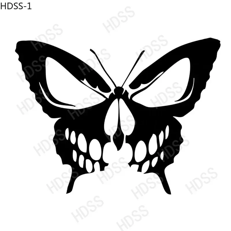 

HDSS-HDSS-Butterfly Skull Car Sticker Vinyl Decals Motorcycle Helmet Laptop Decorative Waterproof Accessories Hot Selling/2019c