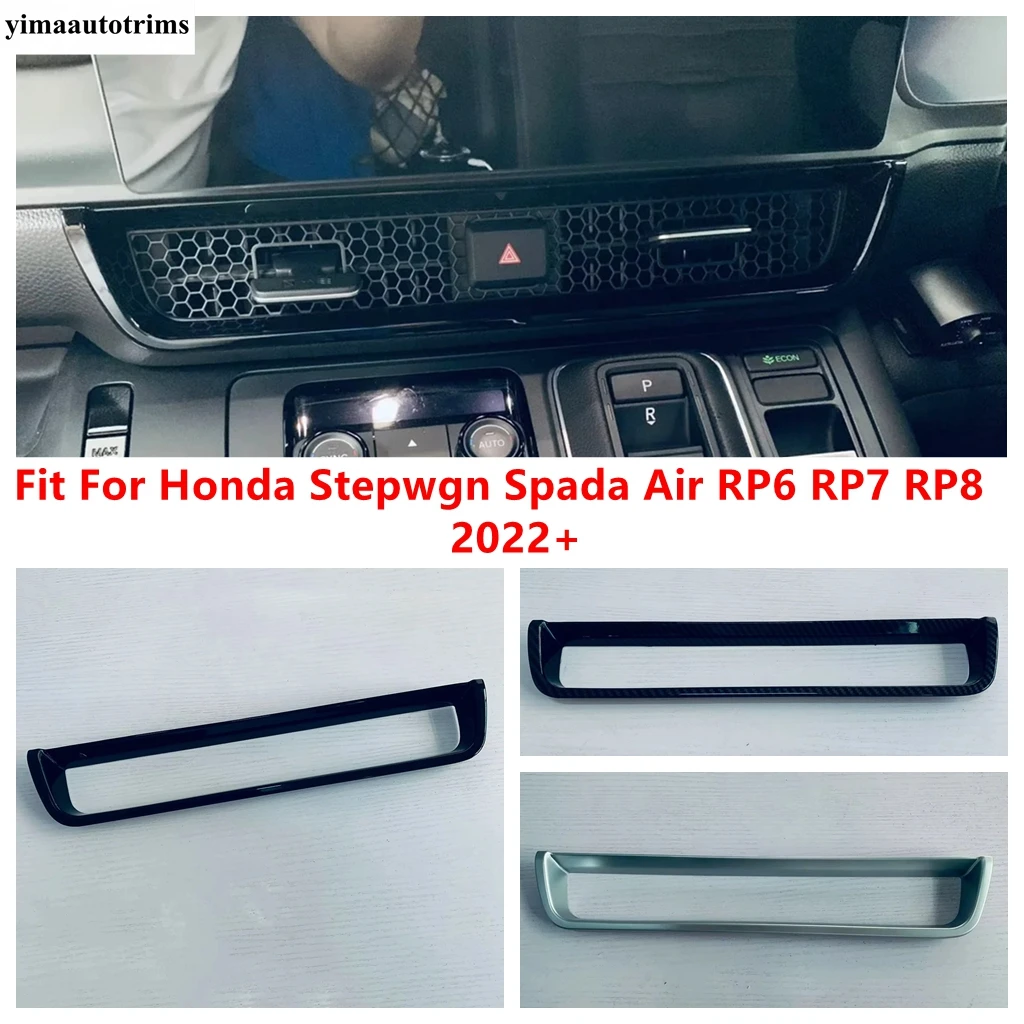 

Для Honda Stepwgn Spada Air RP6 RP7 RP8 2022 2023 2024, аксессуары, центральная розетка переменного тока, вентиляционная рамка, панель, накладка