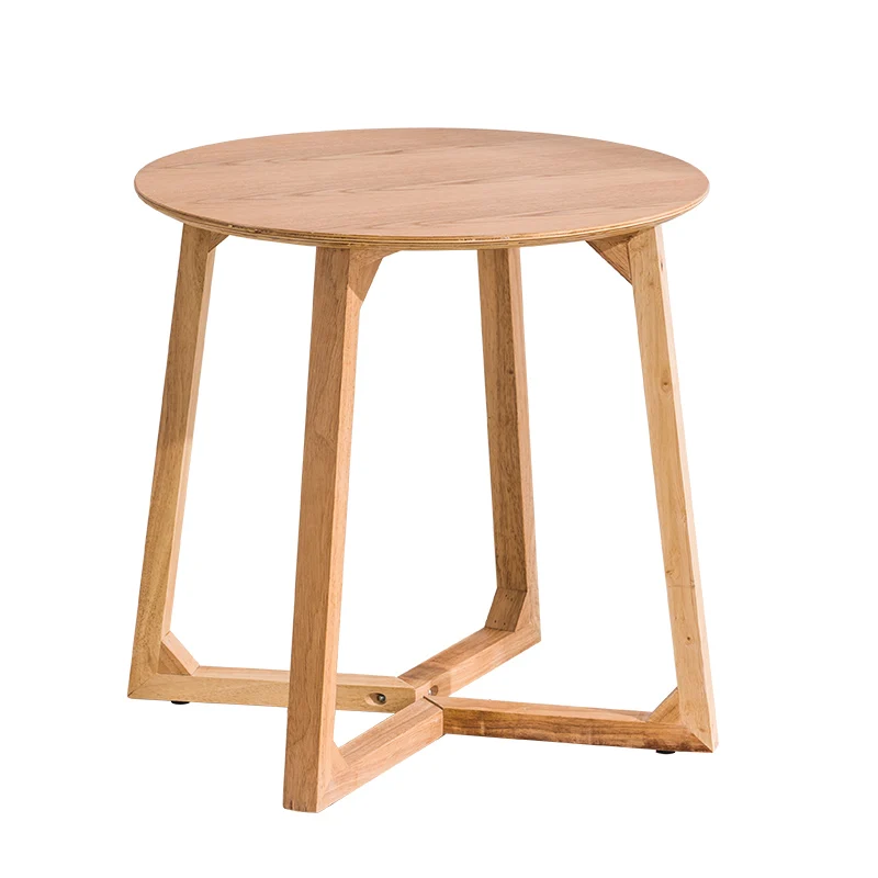 Nordic Small Simple Solid Wood Balcony Tea Table Creative Home Restaurant Dessert Shop Leisure Negotiation Side Round Table