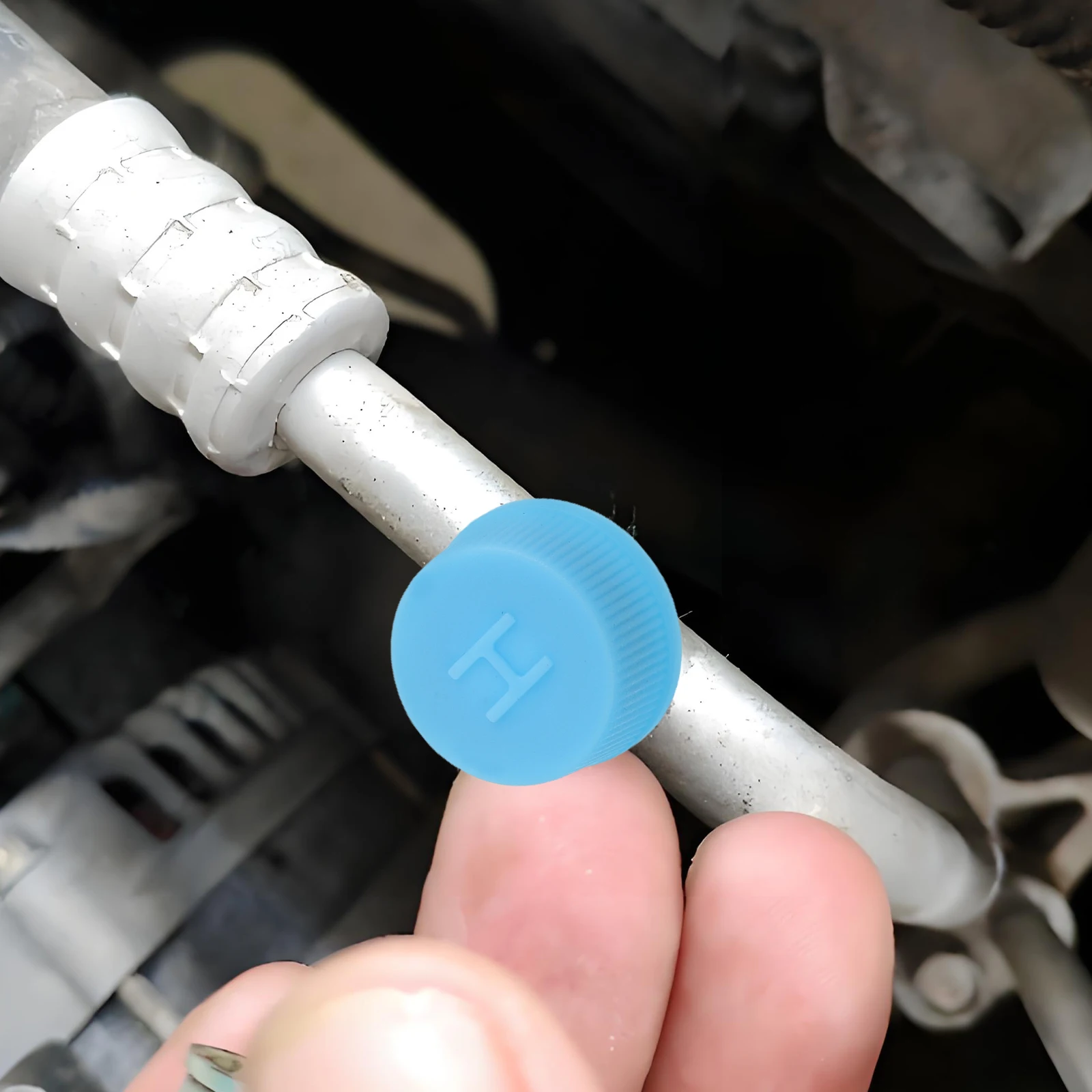

20pcs Air Conditioning Dust Cap Pipeline Valve Cover Compatible Car System Low Automotive Heating