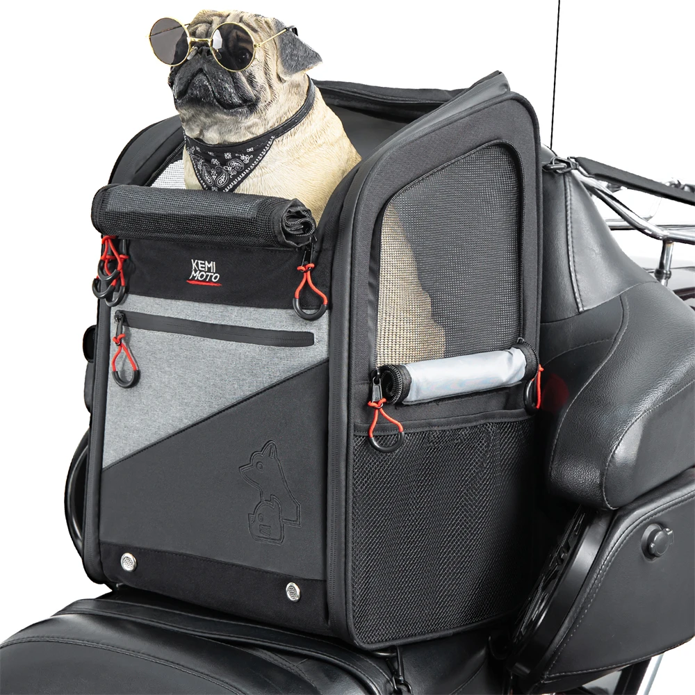 Bolsa transportadora para cães/gatos, portátil, capacidade de carga, 44l, dobrável, mochila para transportar cães, para street glide, road king, touring, trike