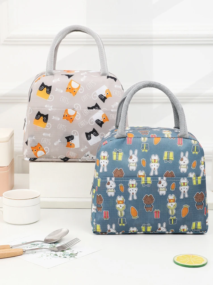Waterproof hand-held insulation bag, insulated lunch box bag, insulated lunch box bag, bento bag with rice bag, ice pack