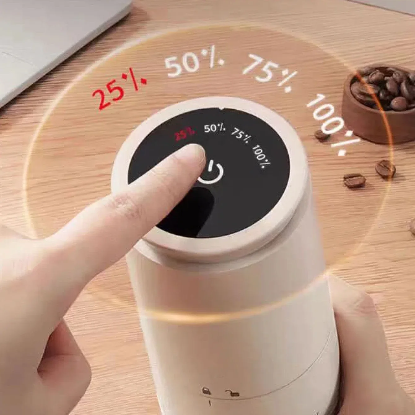 

TXF【Reliable】New Portable Electric Coffee Bean Grinder Mini Household 1500mAh USB 38 Gears Home External Adjustable Grinder Espr