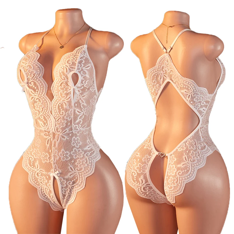 Sexy Dress Female Sleepwear Women Lace See Through Erotic Lingerie Open Bra Crotchless Costume Teddy Night Dress Women's Pajamas image 6