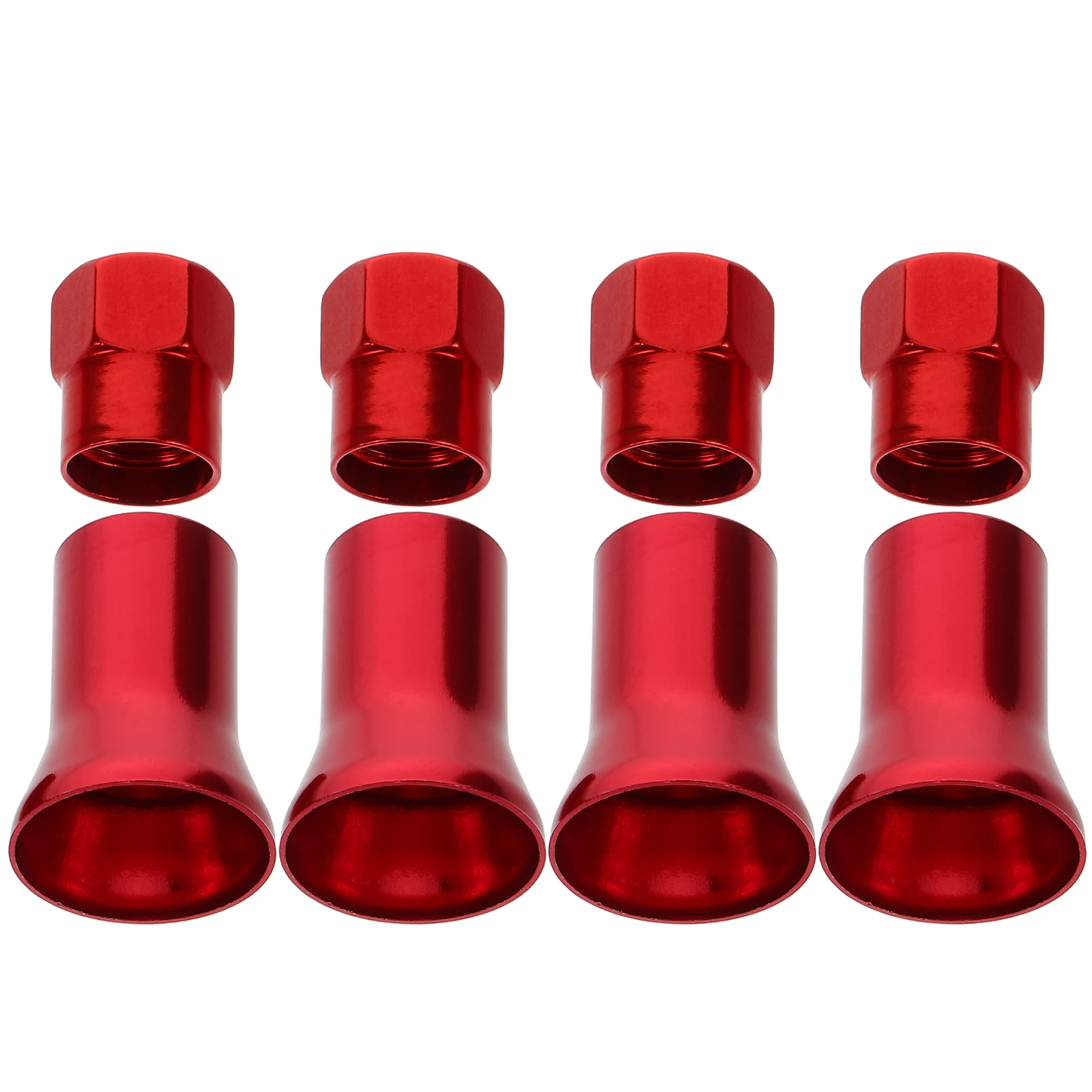 

8 Pcs Red Sleeves Rubber Snap Stem Caps And Sleeve On Sleeve Car Truck TPMS Wheel Air Valve Tire Valve Stem Cap Covers