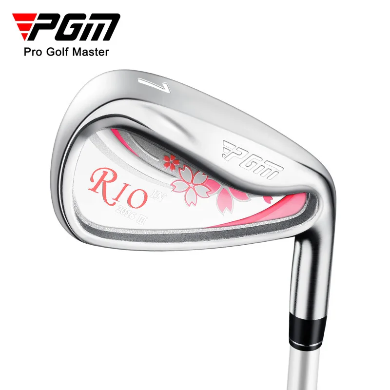 PGM Ladies Sakura Pink #7 Golf Iron Wide Strike Surface Stainless Steel Club Head Single Right HandClubFor Female GolferPractice