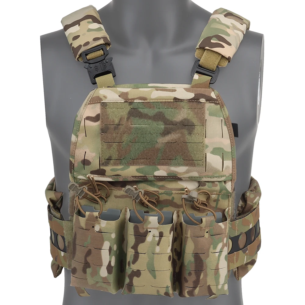 

Tactifans PC V5 Tactical Vest Armor Plate Carrier Setup 500D Laminated Nylon Laser Cut MOLLE Cummerbund Hunting Accessories